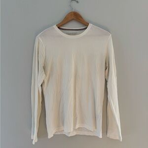 Banana Republic Cream and Brown Soft Wash Tee